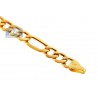 Real 10K Yellow Gold Hollow Figaro Link Mens Chain 8 mm