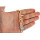 10K Yellow Gold Hollow Figaro Link Mens Chain 8 mm