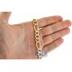 10K Yellow Gold Hollow Figaro Link Mens Chain 9 mm