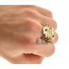 10K Yellow Gold Diamond Cut Scorpion Mens Ring