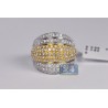 14K Two Tone Gold 2.63 ct Diamond Womens Wide Ring