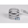 14K White Gold 3.75 ct Diamond Womens Woven Multiband Ring