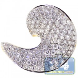 14K Yellow Gold 1.94 ct Diamond Womens Swirl Ring