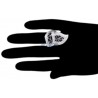 14K White Gold 1.83 ct Diamond Womens Heart Openwork Ring