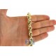 Italian 10K Yellow Gold Hollow Rope Mens Chain 10 mm