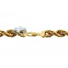 Real Italian 10K Yellow Gold Hollow Rope Mens Chain 6 mm