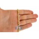 Italian 10K Yellow Gold Solid Rope Mens Chain 3.5 mm