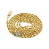 Italian 10K Yellow Gold Solid Rope Mens Chain 2.5mm 18 20 22 24"