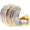 14K Yellow Gold 3.02 ct Diamond Womens Signet Ring