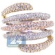 14K Three Tone Gold 2.47 ct Diamond Womens Multiband Ring
