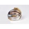 14K Three Tone Gold 2.47 ct Diamond Womens Multiband Ring