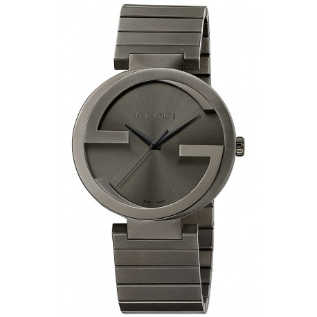 Gucci Interlocking Large Gray PVD Anthracite Watch YA133210