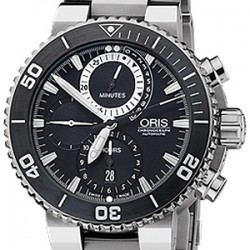 Oris Carlos Coste Chronograph Watch 01 674 7655 7184-SET