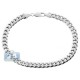 10K White Gold Hollow Miami Cuban Link Bracelet 6.5 mm 9 Inches