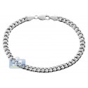 10K White Gold Hollow Miami Cuban Link Mens Bracelet 6 mm 8 1/2 Inches