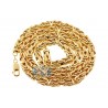 10K Yellow Gold Classic Byzantine Mens Chain Necklace 7 mm