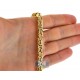 10K Yellow Gold Classic Byzantine Link Mens Chain 7 mm
