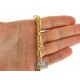 10K Yellow Gold Classic Byzantine Link Mens Chain 5.5 mm