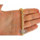 10K Yellow Gold Classic Byzantine Link Mens Chain 5 mm
