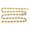Real 10K Yellow Gold Puff Mariner Anchor Link Mens Chain 8mm
