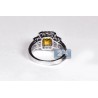 Womens Fancy Yellow Diamond Engagement Ring 18K Gold 2.86 ct