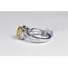 Fancy Yellow Cushion Diamond Engagement Ring 18K Gold 2.49 ct
