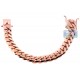 10K Rose Gold Miami Cuban Link Mens Bracelet 15 mm 9 1/2 Inches