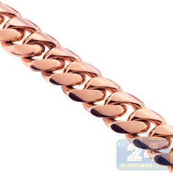 14K Rose Gold Miami Cuban Link Mens Chain 16 mm 32 Inches