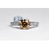 18K Gold 1.93 ct Round Brown Diamond Womens Engagement Ring