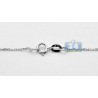 14K White Gold Cable Link Unisex Chain 0.8 mm 16 Inches