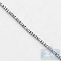 14K White Gold Cable Link Chain 0.8 mm 18 Inches Unisex Design