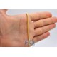 Italian 14K Yellow Gold Hollow Franco Mens Chain 2.1 mm