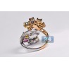 18K Two Tone Gold 5.49 ct Diamond Gemstone Womens Ring