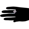 18K White Gold 1.17 ct Diamond Colorful Gemstone Womens Ring