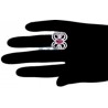 18K White Gold 2.31 ct Diamond Ruby Womens Antique Ring
