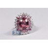 18K White Gold 5.63 ct Diamond Tourmaline Sapphire Womens Ring
