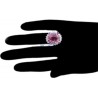 18K White Gold 5.63 ct Diamond Tourmaline Sapphire Womens Ring