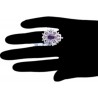 18K White Gold 1.62 ct Diamond Purple Amethyst Womens Ring