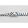 Mens Miami Cuban Link Chain Solid 14K White Gold 8 mm 32"