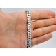 14K White Gold Miami Cuban Link Mens Chain 7.8 mm 32 Inches