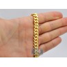 Mens Miami Cuban Link Chain Solid 14K Yellow Gold 8mm 26"