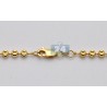14K Yellow Gold Army Moon Cut Bead Mens Chain 1.8 mm