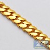 Mens Miami Cuban Link Chain Solid 10K Yellow Gold 11mm 30" 