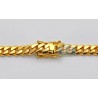 Mens Miami Cuban Link Chain Solid 10K Yellow Gold 11mm 30" 
