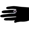 18K White Gold 3.24 ct Diamond Pink Tourmaline Womens Ring