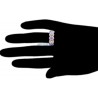 18K White Gold 1.46 ct Diamond Rainbow Sapphire Womens Ring