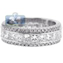 18K White Gold 4.25 ct Diamond Womens Wedding Eternity Ring