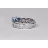 18K White Gold 4.25 ct Diamond Womens Wedding Eternity Ring