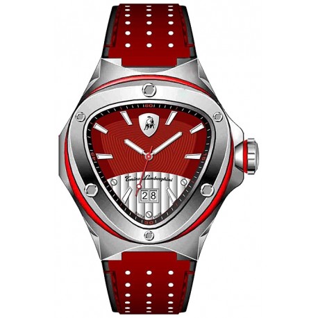 Tonino Lamborghini Spyder 3000 Mens Red Dial Band Watch 3026
