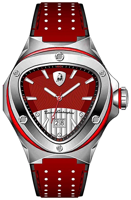Tonino Lamborghini Spyder 3000 Red Dial Band Watch 3026
